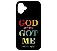 Carcasa para iPhone 16 Plus God Always Got Me, My Peace My Joy Cool Quotes Graphic
