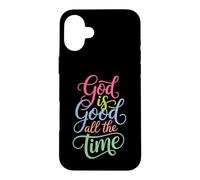 Carcasa para iPhone 16 Plus God Is Good All The Time Christian Cute Bible Versículo