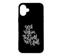 Carcasa para iPhone 16 Plus God Is Within Her She Will Not Fall Versículo bíblico Cristiano