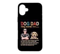 Carcasa para iPhone 16 Plus Golden Retriever Dog Dad Definition Funny Fathers Day