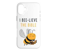 Carcasa para iPhone 16 Plus Gospel Kids Christian Faith Cute Bee: I Bee-Lieve The Bible