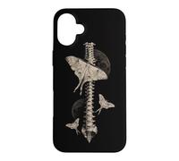 Carcasa para iPhone 16 Plus Gótico Polilla Anatomía Columna Luna Oculto Naturaleza