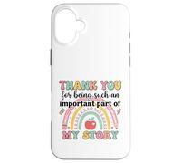 Carcasa para iPhone 16 Plus Gracias Parte Importante Mi Profesor de Historia