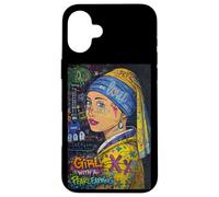 Carcasa para iPhone 16 Plus Graffiti Girl with a Pearl Earring - Colorful Pop Art Street