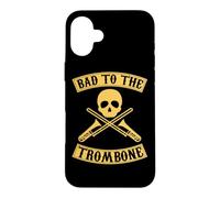 Carcasa para iPhone 16 Plus Gráfico de Bad To The Trombone Pun Skull