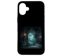 Carcasa para iPhone 16 Plus Gráfico de Mystic Mirror Portal Gothic Fantasy Magic Realm