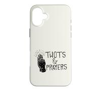 Carcasa para iPhone 16 Plus Gráfico humorístico de Parodia Divertida de THOTS & Prayers