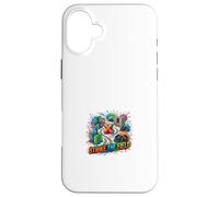 Carcasa para iPhone 16 Plus Gráfico Strike The Field Paintball Arena Action Splash