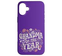 Carcasa para iPhone 16 Plus Grandma of The Year Retro Floral Cute Grandmother Vintage