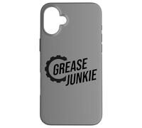 Carcasa para iPhone 16 Plus Grease Junkie Monkey Mechanic Tech Garage Repair Engines