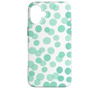 Carcasa para iPhone 16 Plus Green Teal Polka Dot Abstract Circles Pattern