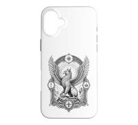 Carcasa para iPhone 16 Plus Griffin Sagrado Guardián Mítico Criatura Grabado Línea Arte