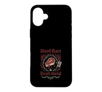 Carcasa para iPhone 16 Plus Grill Metalhead Parrilla Barbacoa Cocinar Skull Rock Dad Vibes