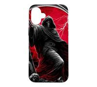 Carcasa para iPhone 16 Plus Guadaña de la Parca Ángeles caídos Arte de Terror gótico Oscuro