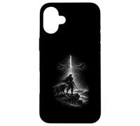 Carcasa para iPhone 16 Plus Guerrero Vikingo con Cuervos de Lobo y tormenta de