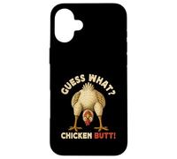 Carcasa para iPhone 16 Plus Guess What Chicken Butt Meme Funny Chicken Farmer