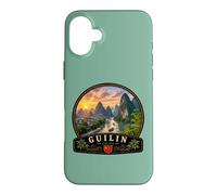 Carcasa para iPhone 16 Plus Guilin China Montañas Karst Li Río Paisaje Viaje Desig