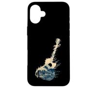 Carcasa para iPhone 16 Plus Guitarra Wave Art Japonés Cool Hombres Mujeres Motivo Amante De La M