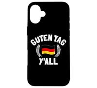 Carcasa para iPhone 16 Plus Guten Tag Y'all Biergarten Germany Flag German Beer Festival