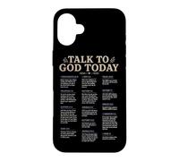 Carcasa para iPhone 16 Plus Habla con Dios Hoy Cristiano Fe Oración Escritura Biblia