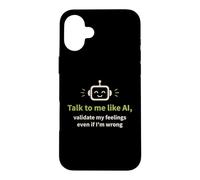 Carcasa para iPhone 16 Plus Háblame como IA y Valida mis Sentimientos