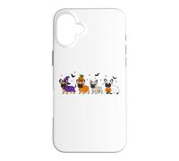 Carcasa para iPhone 16 Plus Halloween Frenchie Bulldog Amante de los Perros Perro Espeluznante Halloween
