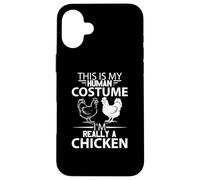Carcasa para iPhone 16 Plus Halloween Funny - Este es mi Disfraz Humano de Pollo