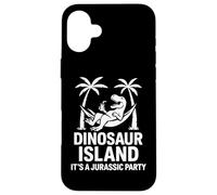 Carcasa para iPhone 16 Plus Hamaca Divertida Isla Dinosaurio Fiesta jurásica