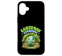 Carcasa para iPhone 16 Plus Happy EarthDay Save The Planet Kawaii Día de la Tierra Todos los días
