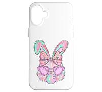 Carcasa para iPhone 16 Plus Happy Easter Bunny Rabbit Sunday Love Hombres, Mujeres y Niños