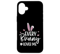 Carcasa para iPhone 16 Plus Happy Easter Every Bunny Sign Every Bunny Loves Me Chicks