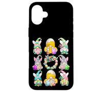 Carcasa para iPhone 16 Plus Happy Easter GNOME Graphic For Family Cute Egg Hunting Squad