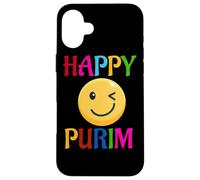 Carcasa para iPhone 16 Plus Happy Purim Costume Funny Jewish Face Mask
