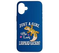 Carcasa para iPhone 16 Plus Happy Reptile Just A Girl Who Loves Leopard Geckos Lover