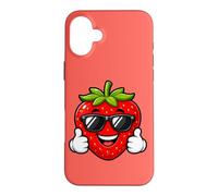 Carcasa para iPhone 16 Plus Happy Strawberry aplaude Summer Cool Vibes
