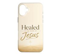 Carcasa para iPhone 16 Plus Healed in The Name of Jesus - Cross at Sunrise