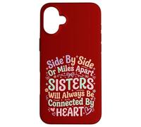 Carcasa para iPhone 16 Plus Hermanas Side by Side Sisters Forever Connected Siblings Love Family