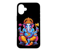 Carcasa para iPhone 16 Plus Hindou Ganesh Puja Elefante Dios India Meditación Yoga Murti