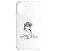 Carcasa para iPhone 16 Plus Historia Griega clásica - Cita de Esparta Antigua lacónica