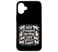 Carcasa para iPhone 16 Plus HOA President Herding Cats Gotta Be Easier -