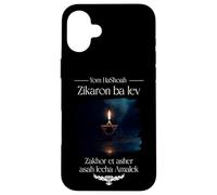 Carcasa para iPhone 16 Plus Holocaust Rembr Memorial Day, Yom HaShoah, Zikaron ba Lev