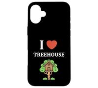 Carcasa para iPhone 16 Plus Home Nature Tree House Minimalist Simple i Love Treehouse