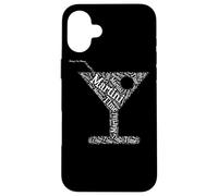 Carcasa para iPhone 16 Plus Hora Feliz Divertida y única con Silueta de Nube de Martini Time World