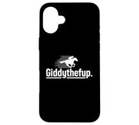 Carcasa para iPhone 16 Plus Horse Racing Vintage Giddythefup KY Derby Horse