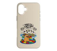 Carcasa para iPhone 16 Plus Hoy es un día de Capibara, Divertido Juego de Palabras de Capibara, Gaviota, Grito Antes de K