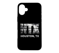 Carcasa para iPhone 16 Plus HTX City of Houston Skyline Art Downtown Texas Souvenir Gift
