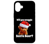 Carcasa para iPhone 16 Plus Humor navideño Will You Snuggle Christmas Bear