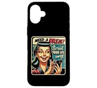 Carcasa para iPhone 16 Plus Humor Retro Arte Pop Divertido Vintage
