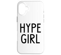 Carcasa para iPhone 16 Plus Hype Girl Sign,Hype Girls Cheerleading Sports Mom Cheer Fan