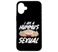 Carcasa para iPhone 16 Plus I Am A Hummus Sexual Vegan Food Spread Juego de Palabras